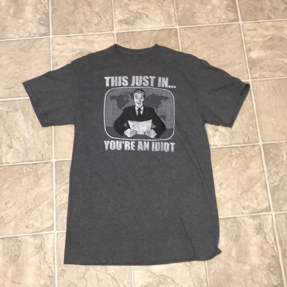 Other - Grey short sleeve funny shirt Other - Grey short sleeve funny shirt
